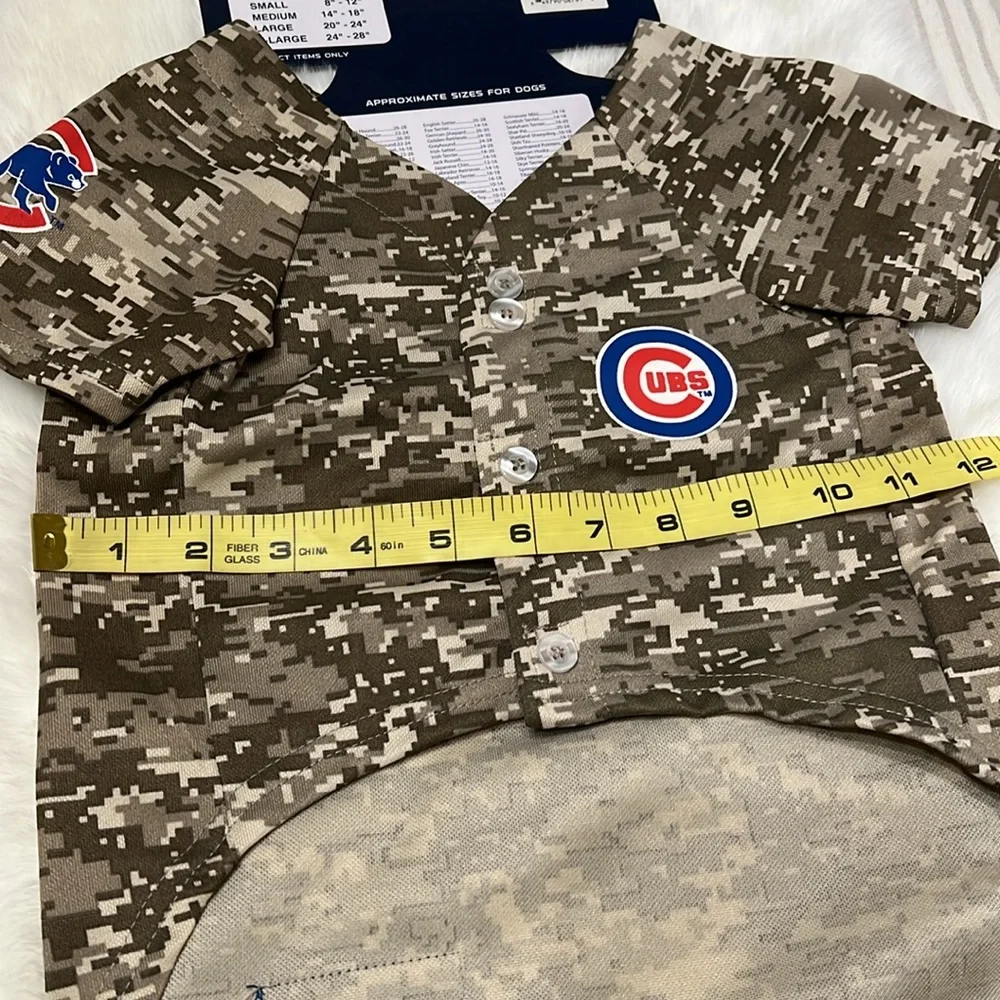 NWT MLB Chicago Cubs Pet Camo Jersey Medium 14”-18”